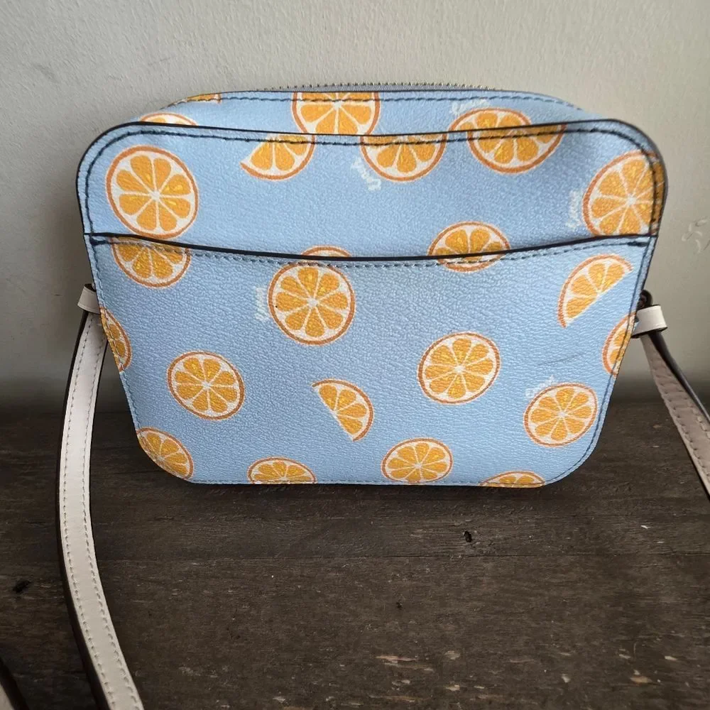 Coach Camera Bag with Orange Slice Print Crossbody C2166 - Picture 3 of 9